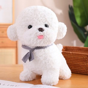 스토리원 비숑 강아지 동물 인형 봉제 중형 소형 ST-TOY-002, 서있는화이트 S, 25cm, 1개