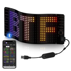 LED 전광판 미니 패널 광고 차량 배너 광고판 메뉴판, 5V-16X64LED (37.2X9.2CM), 5V-37.2X9.2CM 크기(16X64LED