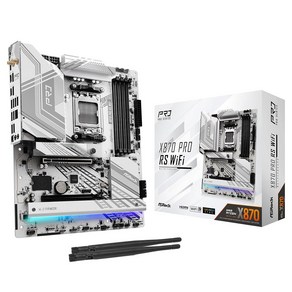 ASRock X870 Pro RS WiFi AMD 라이젠 소켓 AM5 ATX 마더보드 USB4 DDR5 8000MHz 256GB SATA3 6.0Gbs