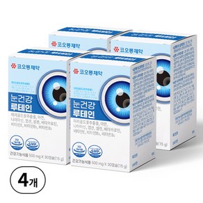 코오롱제약 눈건강 루테인 베타카로틴 마리골드꽃추출물, 30정, 4개