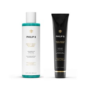 필립비 / PHILIP B [필립비] 노르딕 우드헤어+바디 샴푸 350ml+화이트 트러플 컨디셔너 178ml (2PACK구성), 1세트, 530ml