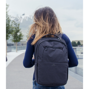 독일 RIVACASE 7760 ECO Laptop backpack 15.6 노트북백팩 정장 business 백팩, 아쿠아마린, 1개