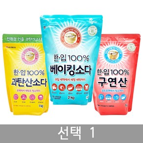 LG생활건강 한입 100% 과탄산소다 구연산 베이킹소다 1kg 2kg