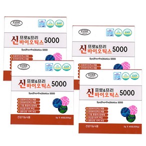 신프로 & 프리바이오틱스 5000 60포, 4개, 300g