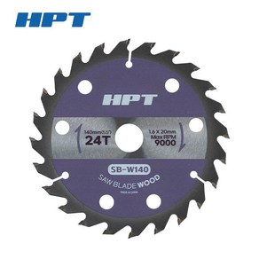 HPT 목재용 원형톱날 SB-W140 절단석 5.5인치, 1개