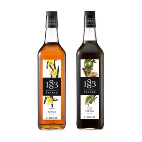 1883 바닐라 시럽 1000ml+1883 차이티 시럽 1000ml, 1L, 2개