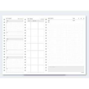 3P바인더 A5 신앙노트(50매/QT 기도 설교) 20공 다이어리 바인더 속지, 설교노트, 50매
