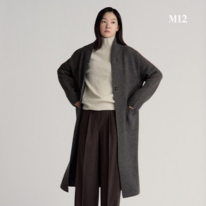 M12 X Maison De Cashmee 24FW 울캐시미어 블렌디드 롱니트코트