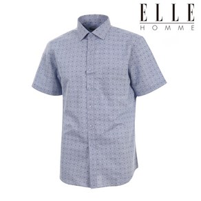 (엘르셔츠엘르옴므)남성반팔 카치온 프린트 일반핏셔츠 남방(E253R-38552)