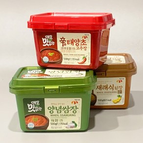 한식소스 전통한식양념 고추장 된장 양념쌈장 500g, 장 3종 x 1세트