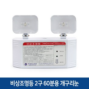 리더스테크 비상조명등 2구 60분용 개구리눈 LTEM-3100B, 1개