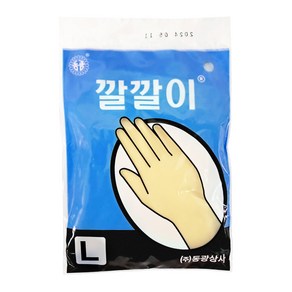 동광상사 깔깔이 라텍스 미용장갑 대, 아이보리, 10개