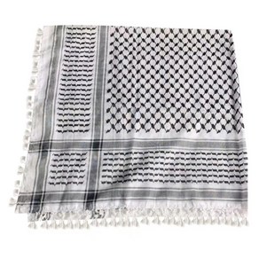 스카프 랩 스카프 패션 여성 남성 아랍 Shemagh Keffiyeh 팔레스타인, [01] White, 1개