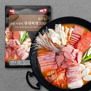 외갓집 [외갓집] 서정리 부대찌개 550g X 5팩 (라면사리 3개 증정), 5개