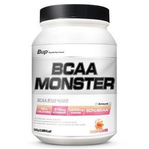 BUP BCAA몬스터 복숭아맛 류신 아미노산 헬스보충제 BCAA, 500g, 1개