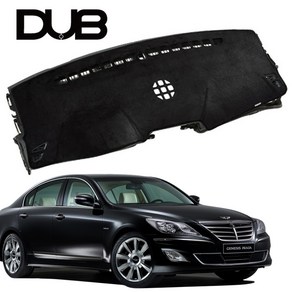 DUB 논슬립 벨벳 대쉬보드 커버 제네시스BH, 제네시스BH(08~13년)센터무, 블랙원단-블랙테두리, 현대