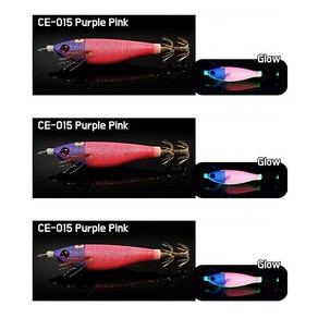 더 세네 에기 갑오징어 문어 한치 쭈꾸미 애기, 015-퍼플핑크, 3개