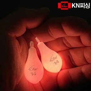 KN피싱 물방울 야광봉돌, 핑크야광알추, 25호(3개), 1개