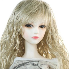 돌모아 구체관절인형 가발 SD 60cm 부드러운 소바쥬 헤어 블론드 (8-9) Soft Wave wig (Blond)[D4], 1개