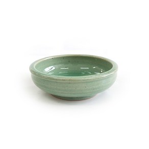 청아한 굽찬기 3호 (지름 12.5 cm) 찬기 그릇 식기 전통그릇 원찬기 사각찬기 앞접시, 그린, 1개