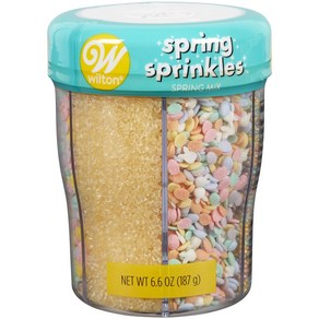 Wilton Sping Spinkles Mix 6.6 oz Non Toxic Wilton 스프링 스프링클 믹스 6.6온스, 1개, 187g