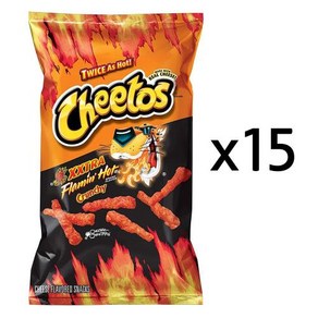 미국 치토스 엑스트라 플레이밍 핫 크런치 56g x 15팩 Cheetos XXTRA Flamin Hot Cunchy 직구, 15개