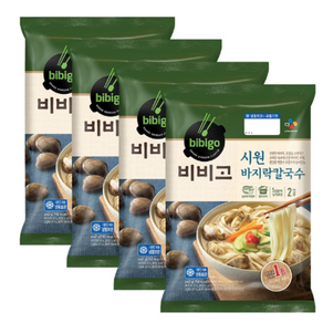 비비고 바지락 칼국수 4봉, 642g, 4개