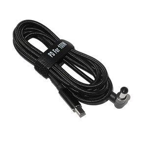 1.8m 100W USB c형 6.5X4.4mm 노트북 전원 어댑터 커넥터 소니 바이오 충전기 변환기용 케이블 코드, 한개옵션0, 1개