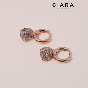 CIARA 14K Messina 샤이닝하트 볼드 원터치 귀걸이(GoldPlated)