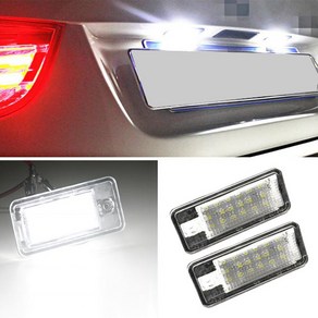 아우디 LED 번호판 램프 A3 A4 A6 A8 Q7 번호판등 카킹즈, 1개