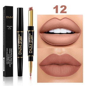 립글로즈 립틴트 립밤 립라이너 잘 지워지지 않는 착색 타투 립스틱 틴트 1pc 2 in 1 더블 엔드 lipliner 내츄럴 워터프루프 롱래스팅 모이스춰라이징 논스틱 컵 쉬머