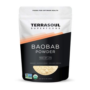 테라소울 슈퍼푸드 바오밥 프룻 파우더 Terrasoul Superfoods Baobab Fruit Powder 340g