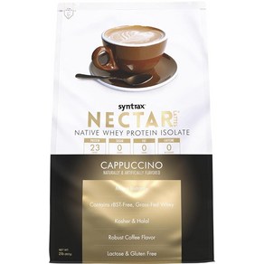 192817 Syntax Nutition Necta Lattes 100프로 분리 유청 단백질 파우더 카푸치노 0.9kg2파운드, Cappuccino, 2 lbs, 1개