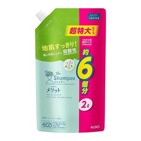 Meit 메리트 샴푸 리필용 2000ml 의약외품 내추럴 플로럴의 부드러운 향기, 1개, 2L