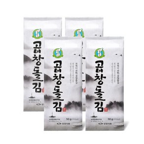 [지도표성경] [김 본사] 곱창 조각김 50g x 4봉 / 대용량 도시락김, 4개