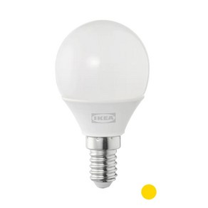 이케아 솔헤타 E14 LED 전구 470루멘 3.4W, 전구색, 1개