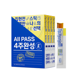 집현전 스틱 올 패스 4주 완성 수능 선물 공부 몰입 에너지 비타민B 테아닌 홍삼 아연 아미노산, 28개, 20g