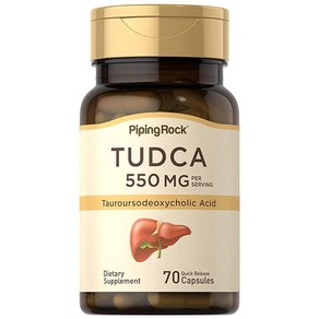 Piping Rock Tudca 보충제  550mg 70캡슐 타우루르소데옥시콜산 GMO 프리 글루텐 프리, 5개, 70정