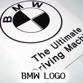 BMW 자동차 스티커 /차량용 레터링 차량 로고 전차종 반사시트 꾸미기 범퍼 란시아, 검정색(블랙), 1개, A_타입