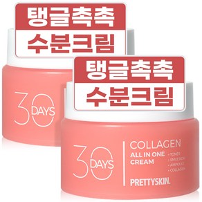 프리티스킨 올인원 수분크림 영양 보습 크림 2개, 콜라겐, 50ml