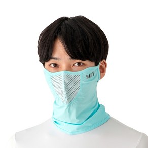 [수이골프 R형] UV 자외선 차단 얼굴 햇빛가리개 골프 등산 조깅 바이크 스포츠 마스크, R-11 스카이블루