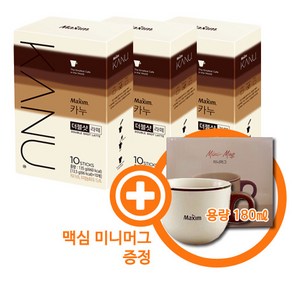 맥심 카누 더블샷 라떼 10T x 3개 + 미니 머그, 135g, 10개입