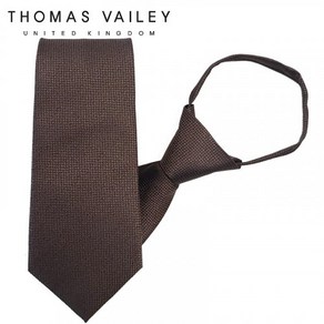 THOMAS VAILEY 자동/지퍼넥타이-그라운드 브라운 7.5cm