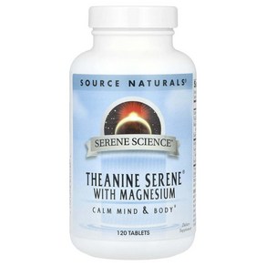 소스네추럴스 Souce Natuals 마그네슘 함유 Theanine Seene 테아닌, 120정, 1개