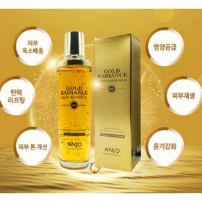 ANJU 24k 골드 래디언스 스킨 에센스 + 증정품 : 스네일 기능성 아이크림 40ml (피부 영양공급 피부트러블 케어 안티에이징 화이트닝 + 주름개선 이중 기능성 화장품), 1개