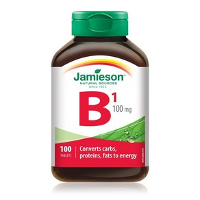 (캐나다 직송) 자미에슨 비타민 B1(티아민) 100ml 100정 Jamieson Vitamin B1 (Thiamine), 2개