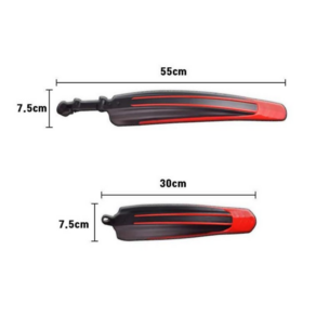 밸류플로우 자전거 바퀴 흙받이 물받이 머드가드, 1세트, 레드