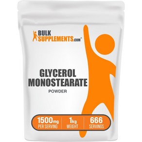 BulkSupplements Glyceol Monosteaate 벌크서플리먼트 글리세롤 모노스테아레이트 파우더 35.27oz (1kg), 1개, 1kg