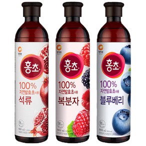 청정원 홍초 900ml 3종 (석류+복분자+블루베리) 각1개씩, 1세트