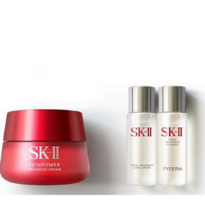 [백화점정품] sk2 스킨파워크림세트 / sk2 탄력크림50ml + 클리어로션30ml x 2개, 1개